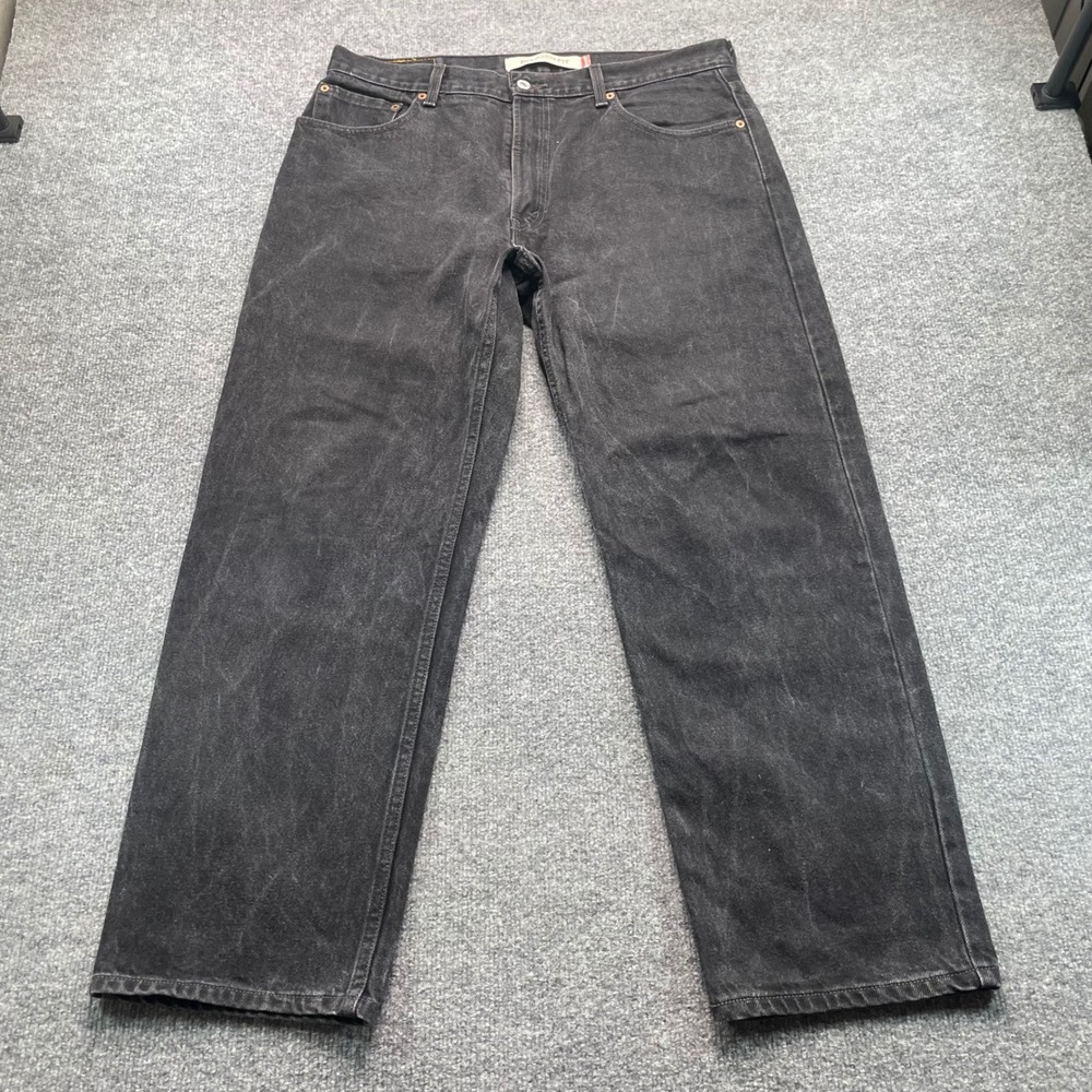Levis Jeans Men's 36x30 Black 550 Faded Denim Tapered Leg